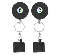 Hemobllo Porte-Craie de Billard à Clip Ceinture, Bobine Rétractable | Porte-clés Billard, Forme Carrée, Longueur Réglable, pour Craie Cube, Poche ou Bord de Ceinture