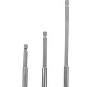 Hemobllo Porte-Foret Magnétiques en Acier Carbone Jeu de 3 Rallonges 60Mm, 100Mm, 150Mm Poignée Hexagonale 1/4 Pouces pour Travaux de Menuiserie et Perçage