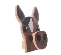 Hemobllo Porte-lunettes en Bois Forme Cheval Brun, Support Lunettes de Soleil Décoratif pour Table de Chevet, Rangement Créatif et Fonctionnel, Accessoire Bureau Original, Idée Présent Fan