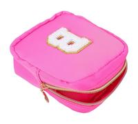 Hemobllo Porte-Monnaie Menstruel Étanche en Nylon Couleur Magenta, Petit Paquet à Main Compact à Fermeture Éclair pour Femmes, Paquet de Rangement Voyage et Quotidien, Léger et Pratique