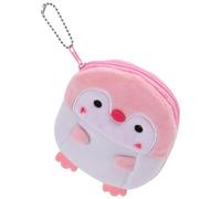 Hemobllo Porte-Monnaie Pingouin en Peluche Rose Petit Paquet à Main Portable en Coton PP Doux Léger et Compact pour Garçon et Filles et Adultes Rangement Pièces Clés et Petits Objets