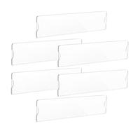 Hemobllo Porte-Plaque en Acrylique Transparent Lot de 6, Cadres Muraux Moyens pour Organisation de Bureau, Support Signalétique Adapté aux Secrétaires et Enseignants