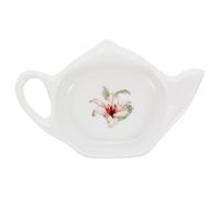 Hemobllo Porte-Sachet de Thé en Céramique Forme Théière, Soucoupe pour Sachets de Thé 1 Pièce, Plat de Grignotage Polyvalent, Accessoire la Cuisine et Salon, Léger et Résistant