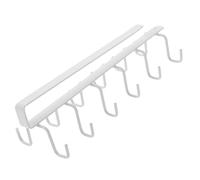 Hemobllo Porte-tasses Sous Armoire Blanc sans Perçage Porte-ustensiles Mural Multifonction Support Rangement Cuisine Élégant et Résistant Organiseur Cuisine Moderne