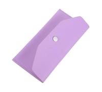 Hemobllo Portefeuille Enveloppe Femme en PU Violet Réutilisable, Compact Et Imperméable, Organiseur De Budget Sécurisé Fermeture à Bouton, pour Gérer Argenté Et Reçus Au Quotidien