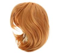 Hemobllo Postiche Courte Blonde pour Hommes, Cheveux Synthétiques, Postiche Quotidienne et Cosplay, Style Politique, Légère et Confortable, pour Halloween, Fêtes et Déguisements, Maintien,