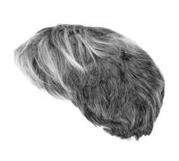 Hemobllo Postiche Courte Grise pour Homme Style Vieil Homme Réaliste en Fil Haute Température, Transformation Instantanée pour Soirées Costumées et Répétitions de Théâtre