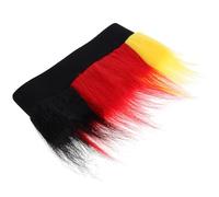 Hemobllo Postiche Supporteur Football Allemand Bleue Blanche Rouge, Postiche Colorée Légère et Respirante, Accessoire Patriotique pour Événements Sportifs et Fêtes