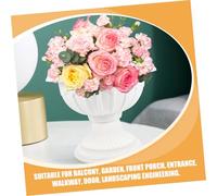 Hemobllo Pot de Fleurs Rétro Plastique et Jardinière Romaine Vintage Stable pour Décoration de Mariage et Extérieur Pot Décoratif Original pour Porche et Jardin Hauteur