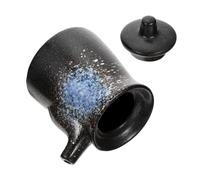 Hemobllo Pot Distributeur Céramique Style Japonais pour Sauce Soja et Vinaigre Bouteille Assaisonnement Liquide pour Cuisine Maison et Restaurant Conserve Fraîcheur et Simplifie Usage