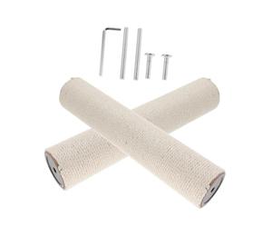 Hemobllo Poteau de Rechange Sisal pour Arbre à Chat Kit de Remplacement pour Griffoir avec Vis pour Griffage Intérieur et Extension de Vie pour Tours à Chat