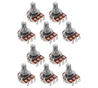 Hemobllo Potentiomètre de Volume de Guitare Électrique 250k Lot de 10pcs, Contrôle Audio à Haute Sensibilité, Solide 15mm en Métal et Plastique, Design Moderne pour Basse et Studio