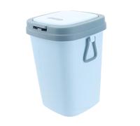 Hemobllo Poubelle avec Couvercle à Bouton-poussoir Capacité Carrée Plastique Ouverture Silencieuse pour Cuisine Salon et Bureau Couleur Bleu Ciel Petit Modèle