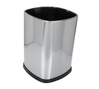Hemobllo Poubelle Inox sans Couvercle Acier Inoxydable Robuste pour Bureau et Cuisine Corbeille à Déchets Double Couche Design Simple et pour Sélectif