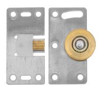 Hemobllo Poulie de Porte Coulissante et Roulette Rail pour Armoire, Accessoires Quincaillerie en Acier Inoxydable Brossé pour Placards