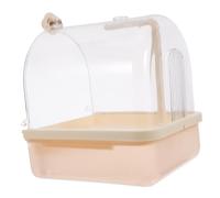 Hemobllo pour Oiseaux Suspendue Accessoires pour Cage à Perruches Bain pour Boîte De Douche pour Cage Support pour Mangeoire à Eau