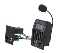 Hemobllo Préampli Pickup Guitare Acoustique avec Micro Intégré Noir | Câblage, Sortie Stable et Réglage Précis, Métal Plastique, pour Pratique Maison et Concerts