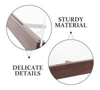 Hemobllo Présentoir à Certificats A4 Transparent en Acrylique 30X21 CM Socle Trapézoïdal en Bois de Noyer Porte-Affiche Double Face pour Bureau Événements et Menus Support Stable et