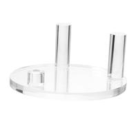 Hemobllo Présentoir à Minéraux en Acrylique Transparent Rond 11x11 Cm Support D'affichage Multifonction pour Bijoux Et Minéraux Rangement Compact Et Léger