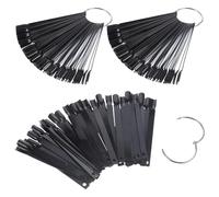 Hemobllo Présentoir à Ongles Palette De Pointes 150 Pièces Taille Moyenne Couleur Noire Anneau Métal Pour Manucure Professionnelle, Formation Nail Art Et Usage Personnel