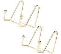 Hemobllo Présentoir à Vaisselle en Métal Doré Courbé, Support Créatif pour Assiettes et Livres, pour Mariages et Anniversaires, Élégant et Délicat