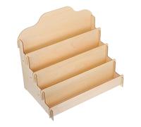 Hemobllo Présentoir Bois à Niveaux pour Cartes de Vœux et Postales Support Bois de Tilleul Robuste Présentoir Portable Polyvalent pour Salons Ventes Au Détail et Expositions Artisanales