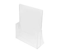 Hemobllo Présentoir Brochure Acrylique Transparent pour Bureau et Maison Support Stable et Économiseur Espace pour Documents Magazines et Flyers Design Minimaliste et Polyvalent