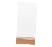 Hemobllo Présentoir de Table Acrylique et Bois pour Menu Porte-affiche Incliné Support Polyvalent pour Photos Notes et Publicités Commerce et Restaurants