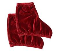 Hemobllo Protège-Chaussures de Patinage en Tissu Polyester Rouge, Couvre-Patins à roulettes Antidérapants Unisexe, Protections Résistantes à l'usure pour Patins à Glace et Roller,