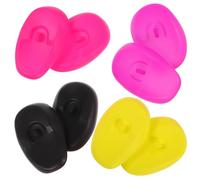 Hemobllo Protège-Oreilles en Silicone Petit pour Coloration Capillaire en Salon Cache-Oreilles Étanche et Résistant à Haute Température 4 Paires Multicolores pour Protection Auditive