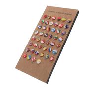 Hemobllo Punaises Drapeau National en Bois pour Carte de Voyage - Lot de 46 Set de Pièces Planche en Liège - Épingles Décoratives Solide pour Salle de Classe Bureau et Projets