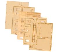 Hemobllo Puzzle à Assembler Kit Éducatif pour Garçon Fille Modèle Architectural à Deux -est Créatif Et Interactif