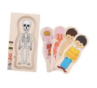 Hemobllo Puzzle Bois Corps Humain Éducatif Jeu Apprentissage Multi Couches pour Garçon Fille Outil Cognitif pour Reconnaître Les Organes et la Mémoire Adapté Aux Garçons et Filles Dès Ans