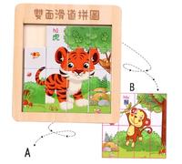 Hemobllo Puzzle Bois pour Garçon Fille Éducatif Glissière à Doigt et Sûr Cadeau Garçons Filles Style Aléatoire