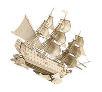 Hemobllo Puzzle De Maquette De Bateau Décoration À Thème Nautique Maquette De Bateau en Bois Voilier Ancien Puzzle De Construction Voilier en Bois Nautique Kit