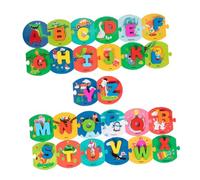 Hemobllo Puzzle Éducatif Bois pour Garçon Fille Cartes Lettres Anglaises Jeu Apprentissage Linguistique Éducatif pour Garçon Fille Développement Logique et Vocabulaire