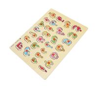 Hemobllo Puzzle Éducatif Bois pour Garçon Fille Lettres de Alphabet Arabe Apprentissage pour Développement Cognitif et Coordination Main Oeil