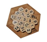 Hemobllo Puzzle Numérique Bois Jouet Apprentissage Cognitif pour Garçon Fille Éducatif Développement Mental Jeu De Casse-tête