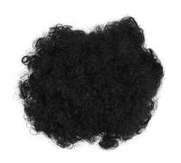 Hemobllo Queue de Cheval Africaine à Cordon Chignon Bouclé pour Femmes Noires Postiche Cheveux Afro-américains Extensions à Clips Cheveux Noirs