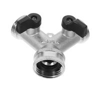 Hemobllo Raccords Rapides De Tuyau D'arrosage Double Contrôle Jardin, Système D'irrigation Répartiteur en y 3 Voies, Adaptateur Mâle-mâle Réglable Connecteur d'eau Stable sans Fuite, Usage Extérieur