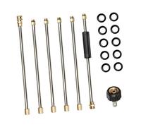 Hemobllo Rallonge Inoxydable pour Nettoyeur Haute Pression Baguette Extension Solide pour Lavage Voiture Fenêtres et Surfaces Difficiles Daccès Accessoire pour Pulvérisation à Haute