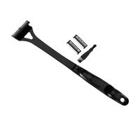 Hemobllo Rasoir Dos Manuel Trois Lames Ajustable Tondeuse Corps Homme Étanche pour Peau Sensible Outil Épilation Humide et Sèche Accessoire Voyage Ergonomique