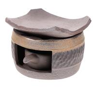 Hemobllo Réchaud à Thé en Céramique Portable Support pour Bougie Chauffe-Plat, Design Rétro Exquis pour Salon et Thé de -midi