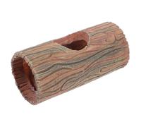 Hemobllo Refuge Résine pour Reptiles Et Crabes Cachette Tronc Arbre pour Lézard Gecko Léopard Accessoires pour Terrarium De Dragon Barbu avec Ventouses pour Installation Facile