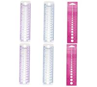 Hemobllo Règle à Tricoter Multifonction 6 Pièces 16 CM en Plastique Jauge à Aiguille Réutilisable pour Couture et Tricot Fournitures D’Aiguilles Professionnelle Couleurs Violet Bleu