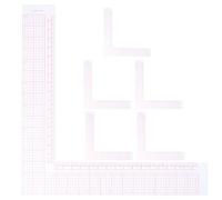 Hemobllo Règle de Couture Carrée en Plastique Lot de 6, Règle en L Légère Échelle Intérieure Graduée, Outil de Mesure Précis pour Angles et Patrons, Fournitures de Couture pour Vêtements