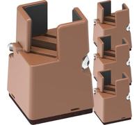 Hemobllo Rehausseurs de Meubles Réglables en Acier ABS 22-42mm 4 Pièces | Hauteur 5cm, Largeur Ajustable, Protège Tables et Chaises, Lot pour Pieds de Lit et Mobilier