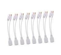 Hemobllo Répartiteur d'alimentation Passif 8 Pièces Connecteur CC 12v Adaptateur Ligne pour Réseau Caméra Surveillance Sécurité Blanc Compact Portable