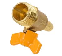 Hemobllo Robinet à Bille en Laiton Épais 1/2'' Filetage Mâle avec Poignée Ergonomique Vanne d'Arrêt de Gaz Naturel pour Cuisinière Brûleur à Gaz Installation Plomberie Industrielle