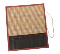 Hemobllo Roll Up Bamboo Calligraphy Brush Wrap with Cotton Rope Large Pencil Case for Japanese Art Supplies Protective Storage for Painting and Drawing Brushes